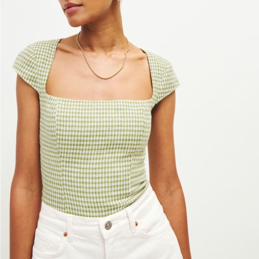 Reformation Cora Linen Top Size 6